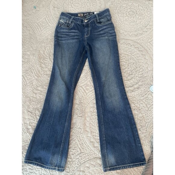 Cruel Girl Women’s Jeans Sz 14R Blue Denim Mid Rise Bootcut - Picture 1 of 9